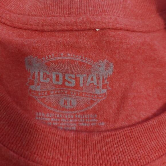 Costa Men's tshirt Size XL Red Born of the Water nautical Coastal - Picture 3 of 7